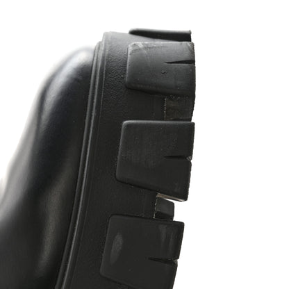Prada Spazzolato Rois Nylon Metal Triangle Logo Monolith Pouch Pocket 55mm Boots 39 Black 12 of 12