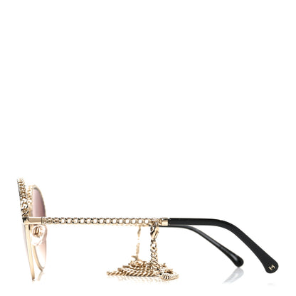 Chanel Chain Pantos Sunglasses 4242 Gold Brown 4 of 7