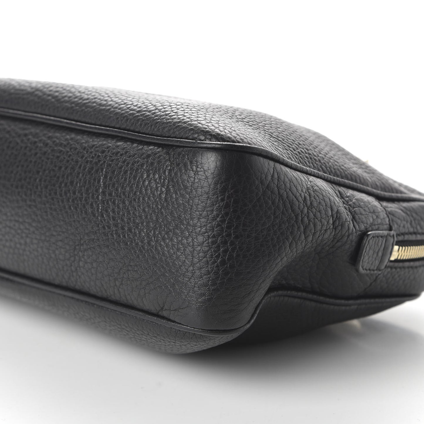 Pebbled Calfskin Small Soho Bowler Black