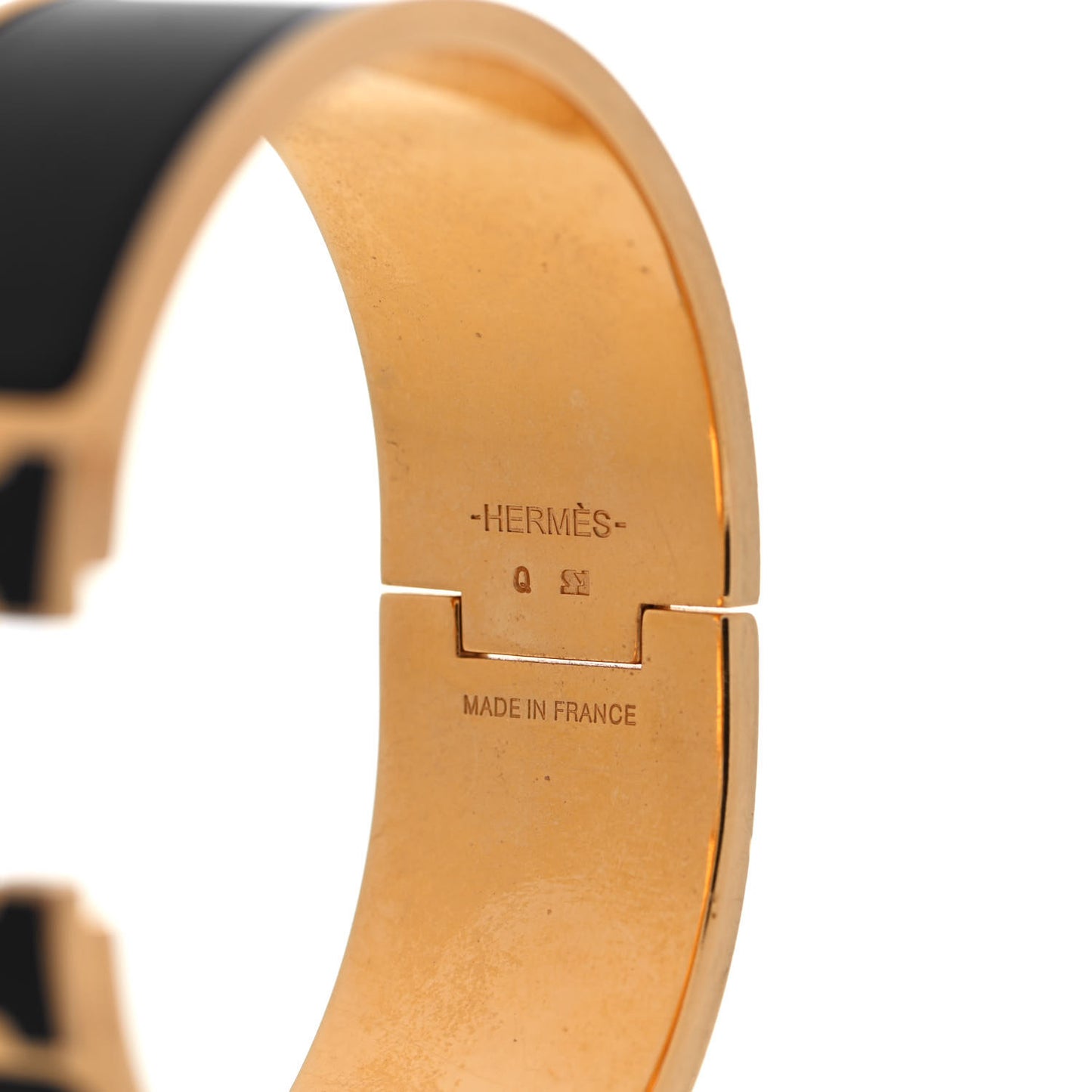 Enamel Wide Clic Clac H Bracelet GM Black