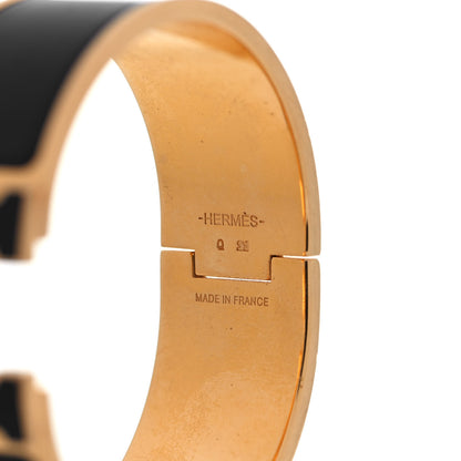 Hermes Enamel Wide Clic Clac H Bracelet GM Black 4 of 4