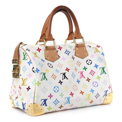 Louis Vuitton Monogram Multicolor Speedy 30 White 3 of 15