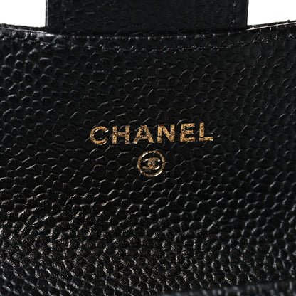 Chanel Caviar Quilted Flap Card Holder Wallet Black 6 of 12