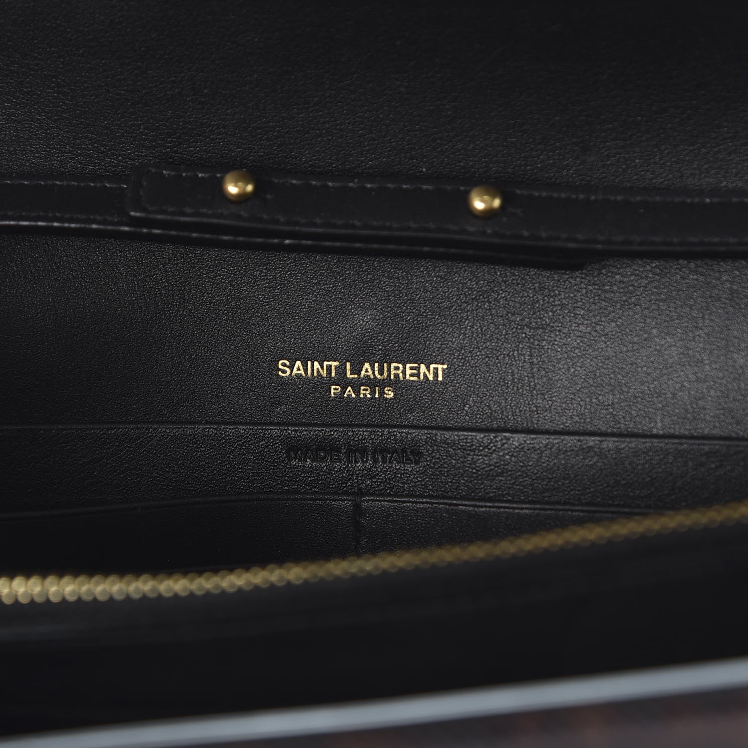 Saint Laurent Patent Monogram Chain Wallet Tortoiseshell 5 of 8