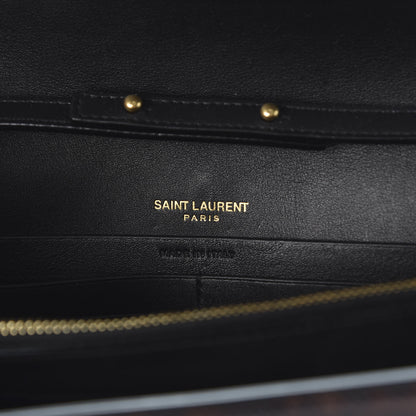 Saint Laurent Patent Monogram Chain Wallet Tortoiseshell 5 of 8