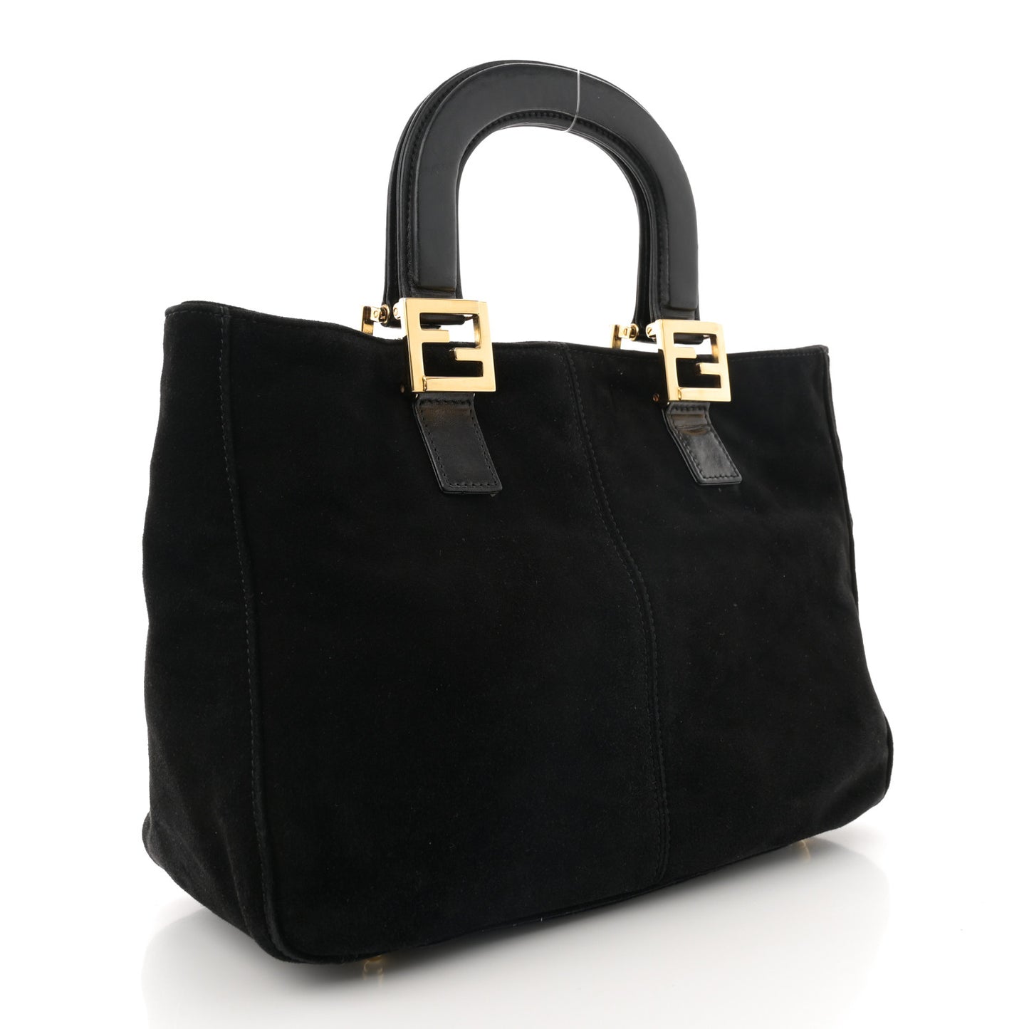 Suede Calfskin Holdall Tote Black