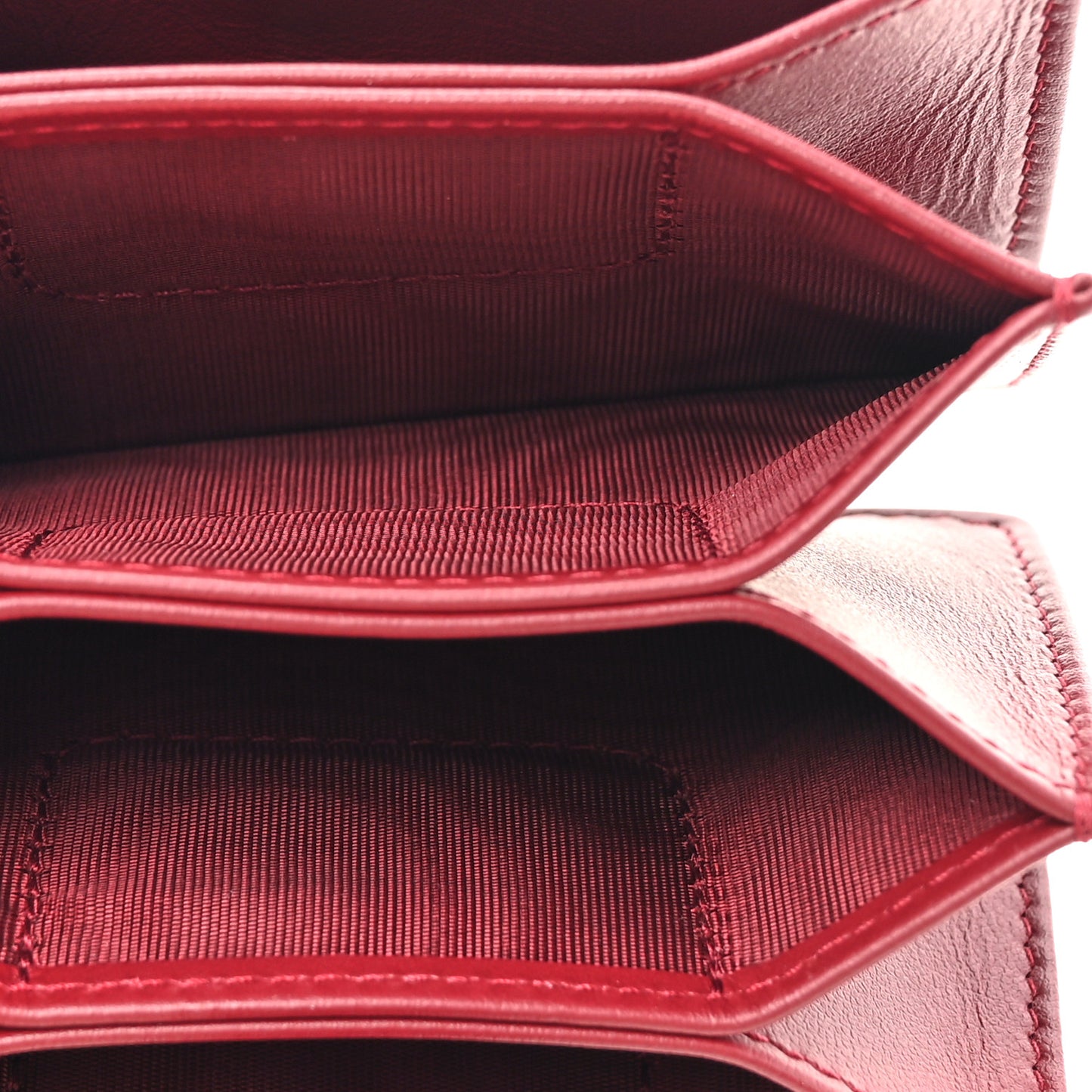 Patent Cannage Lady Dior 5-Gusset Card Holder Scarlet