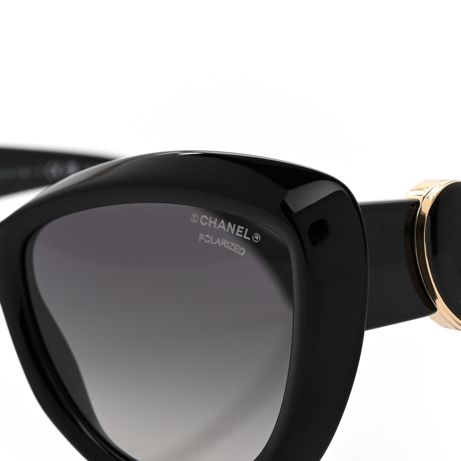 Chanel Acetate Enamel Heart Butterfly Sunglasses 5517 Black 7 of 8