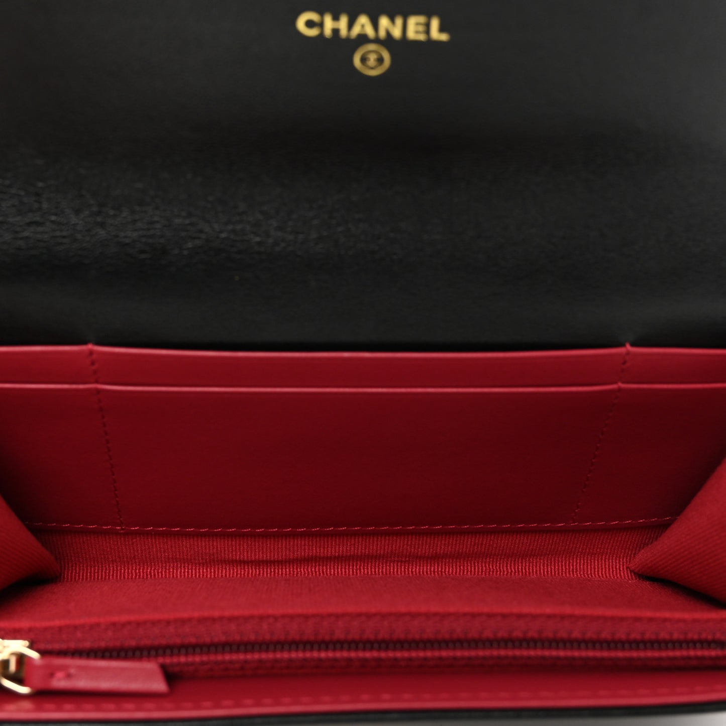 Lambskin Quilted Chanel 19 Flap Wallet Black