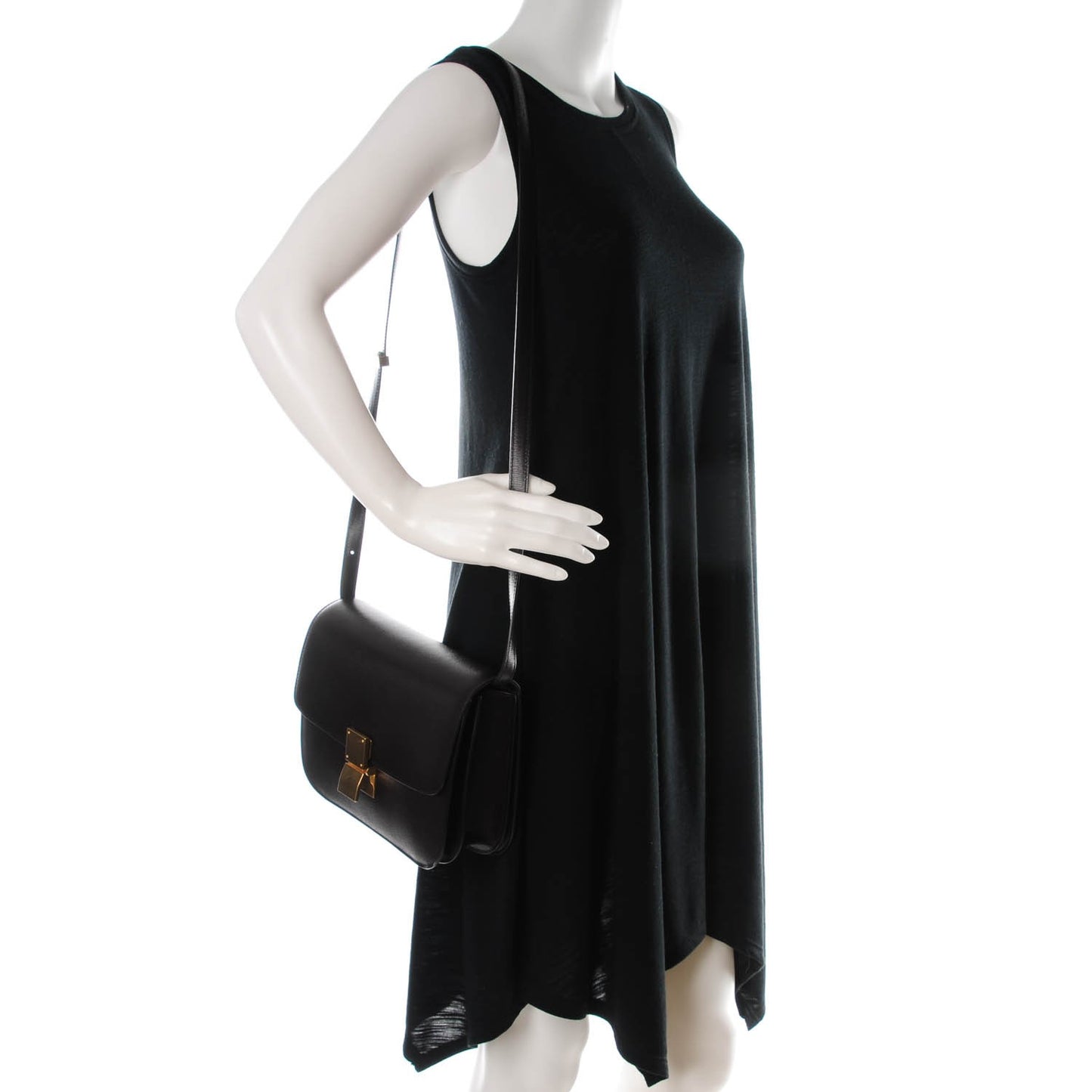 Liege Calfskin Medium Classic Box Flap Bag Espresso