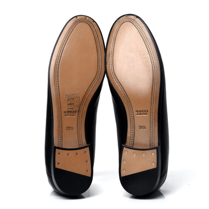 Gucci Lambskin Womens Brixton Horsebit Loafers 39.5 Black 5 of 6