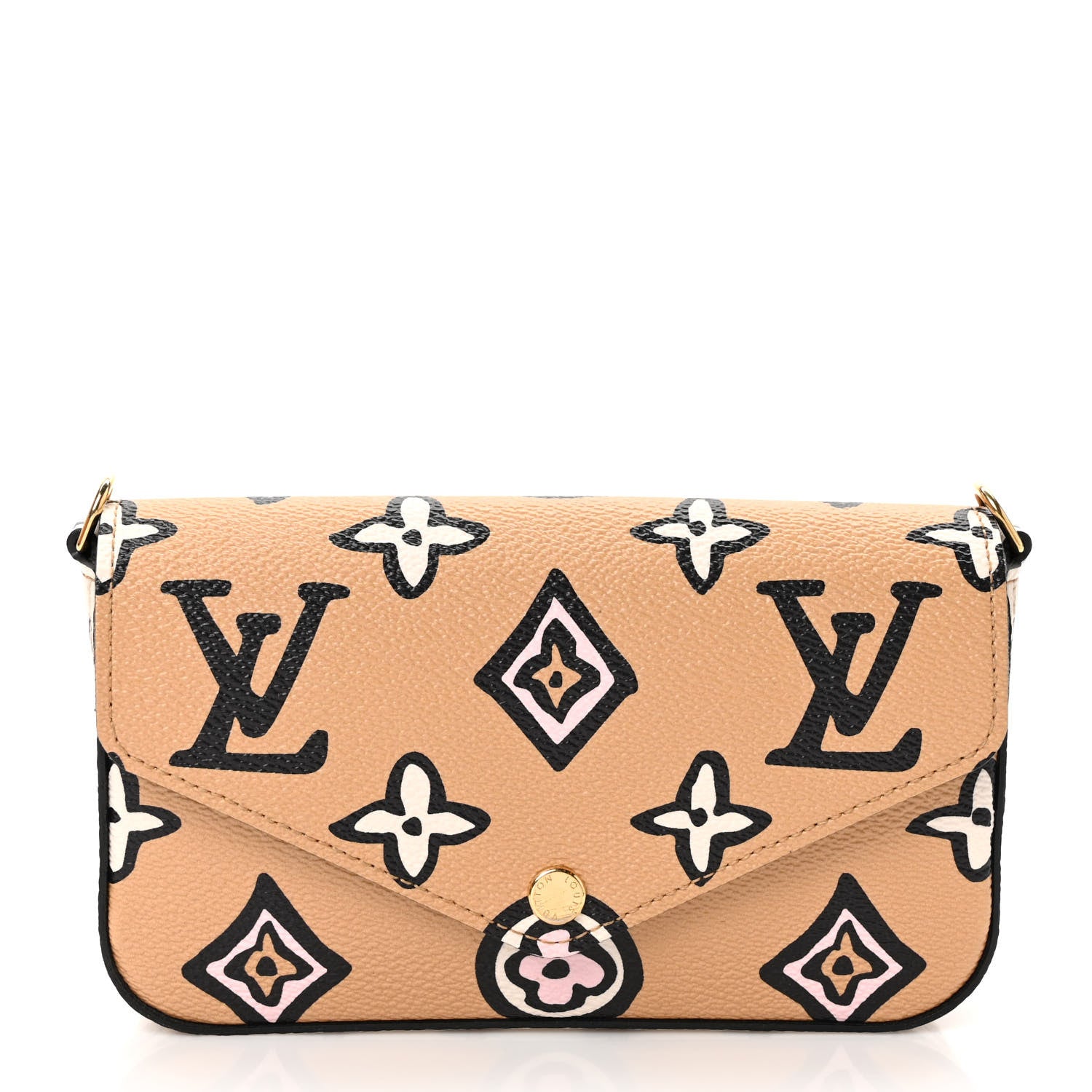 Louis Vuitton Monogram Wild At Heart Felicie Strap & Go Arizona Creme 3 of 10