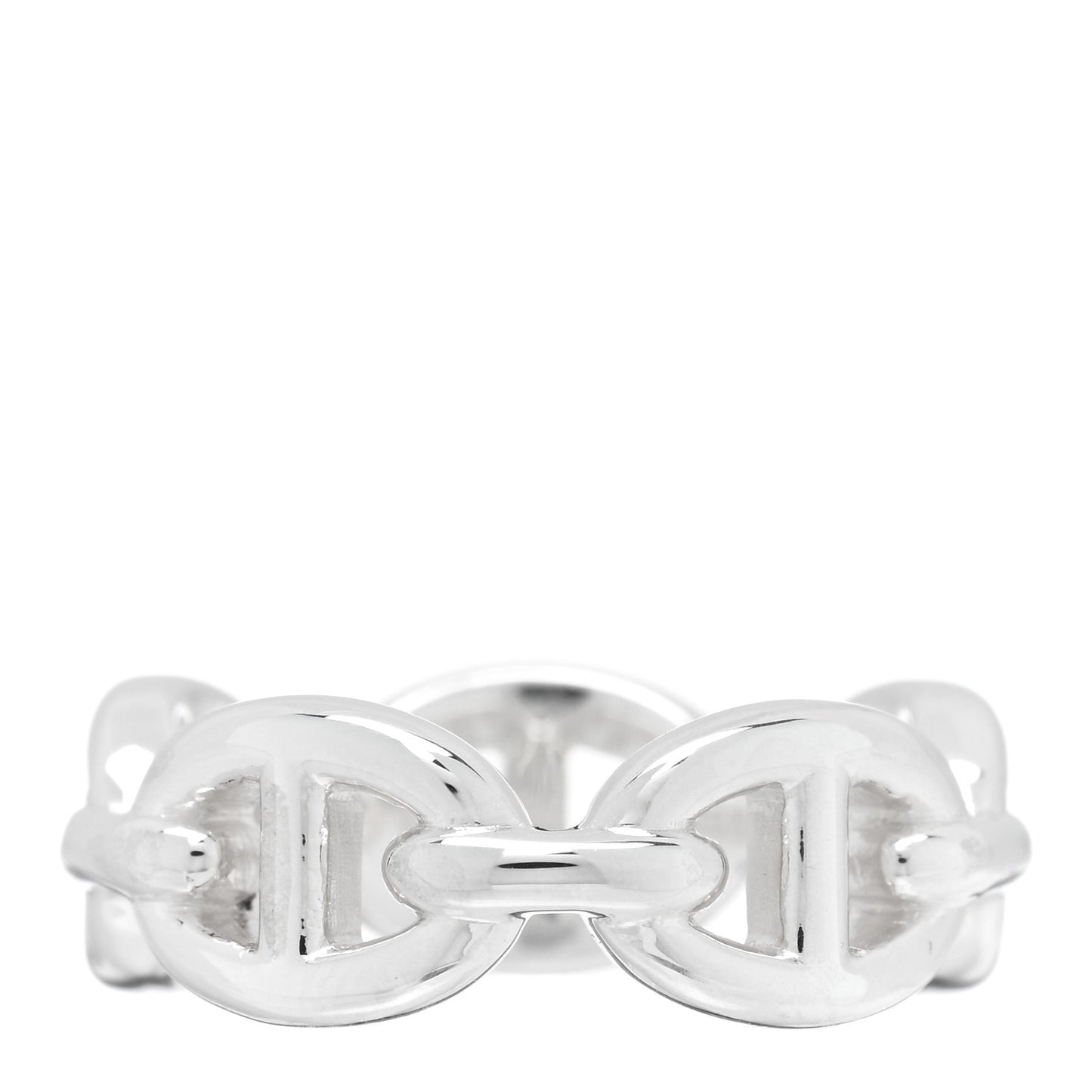 Sterling Silver PM Chaine d'Ancre Enchainee Band Ring 51 5.75