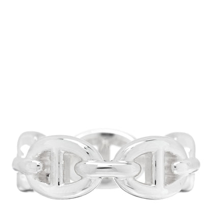 Hermes Sterling Silver PM Chaine d'Ancre Enchainee Band Ring 51 5.75 3 of 5