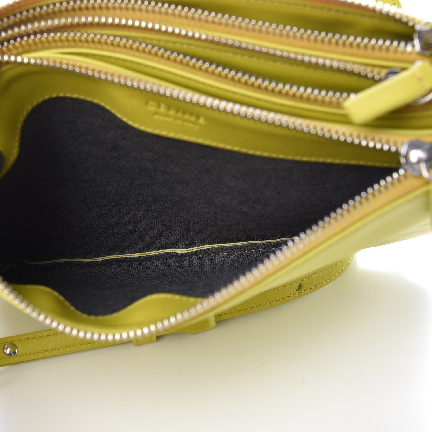 Celine Lambskin Small Trio Crossbody Bag Mimosa 7 of 9