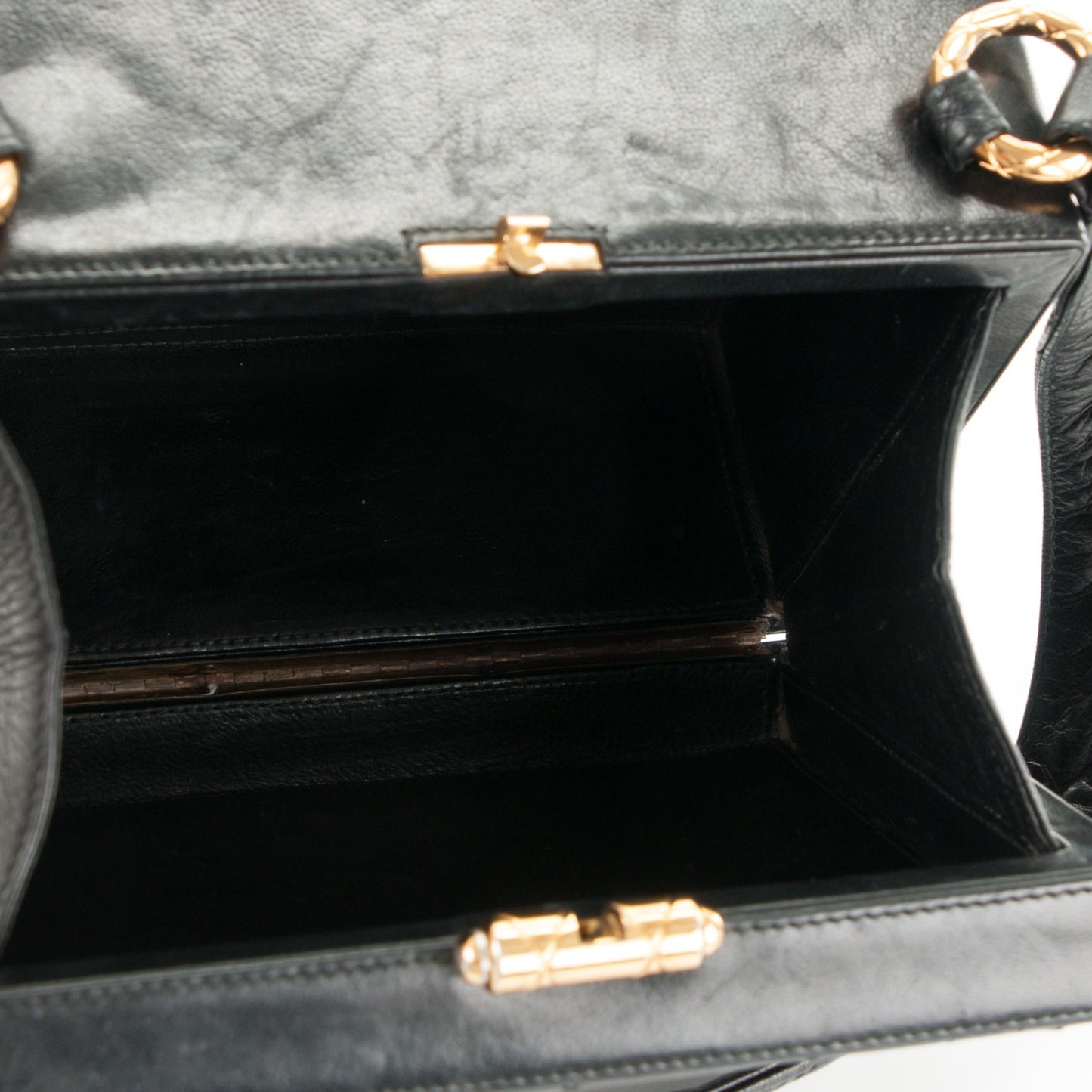 Lambskin Quilted Box Bag Black