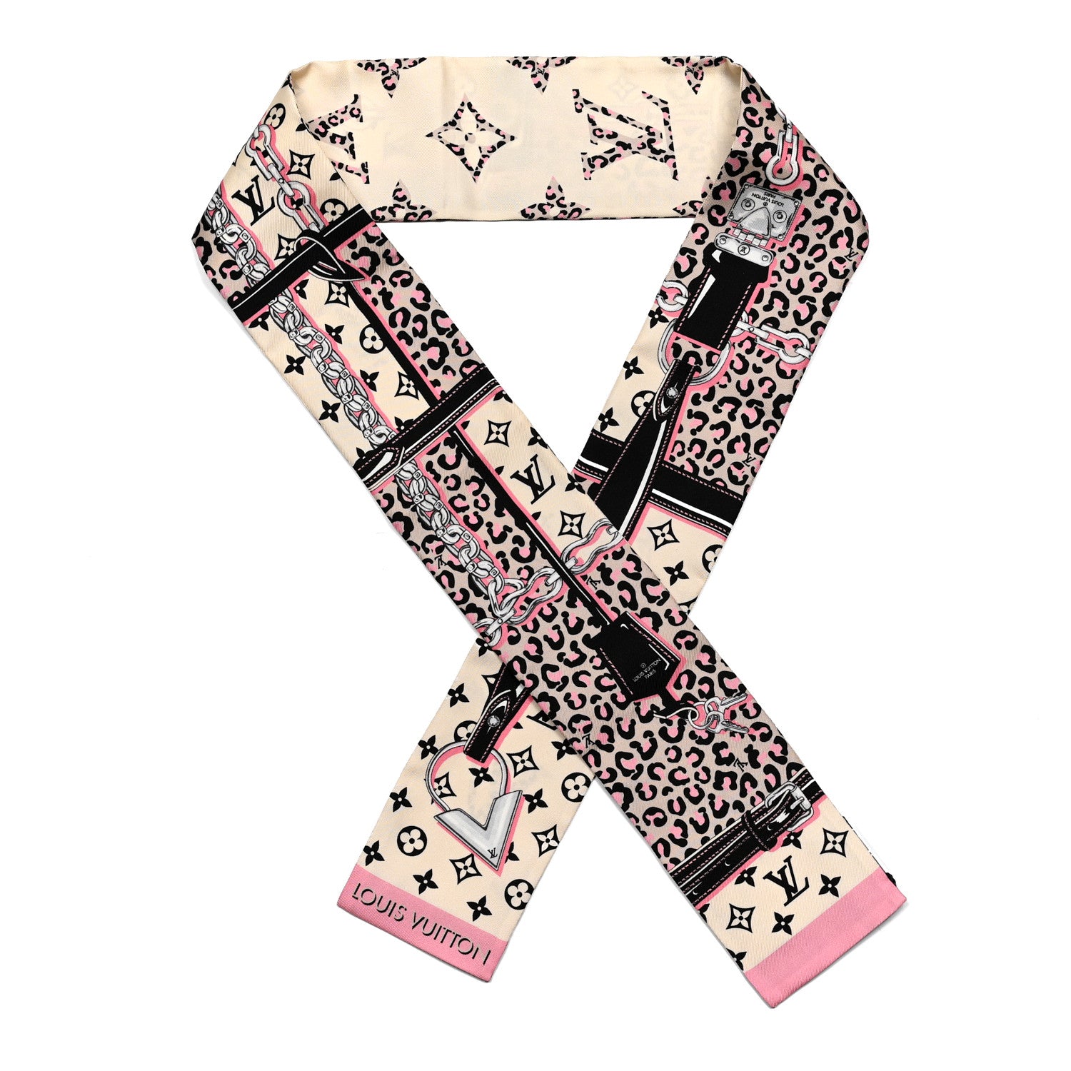 Louis Vuitton Silk Monogram Wild At Heart Bandeau Cream 1 of 4