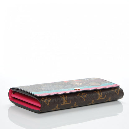 Louis Vuitton Monogram 2015 Christmas Animation Sarah Wallet Hibiscus 4 of 6