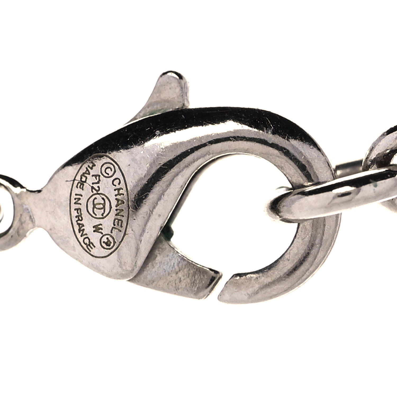Chanel Crystal Timeless CC Necklace Silver 5 of 6
