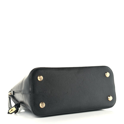 Balenciaga Grained Calfskin Logo S Ville Top Handle Bag Black White 4 of 10