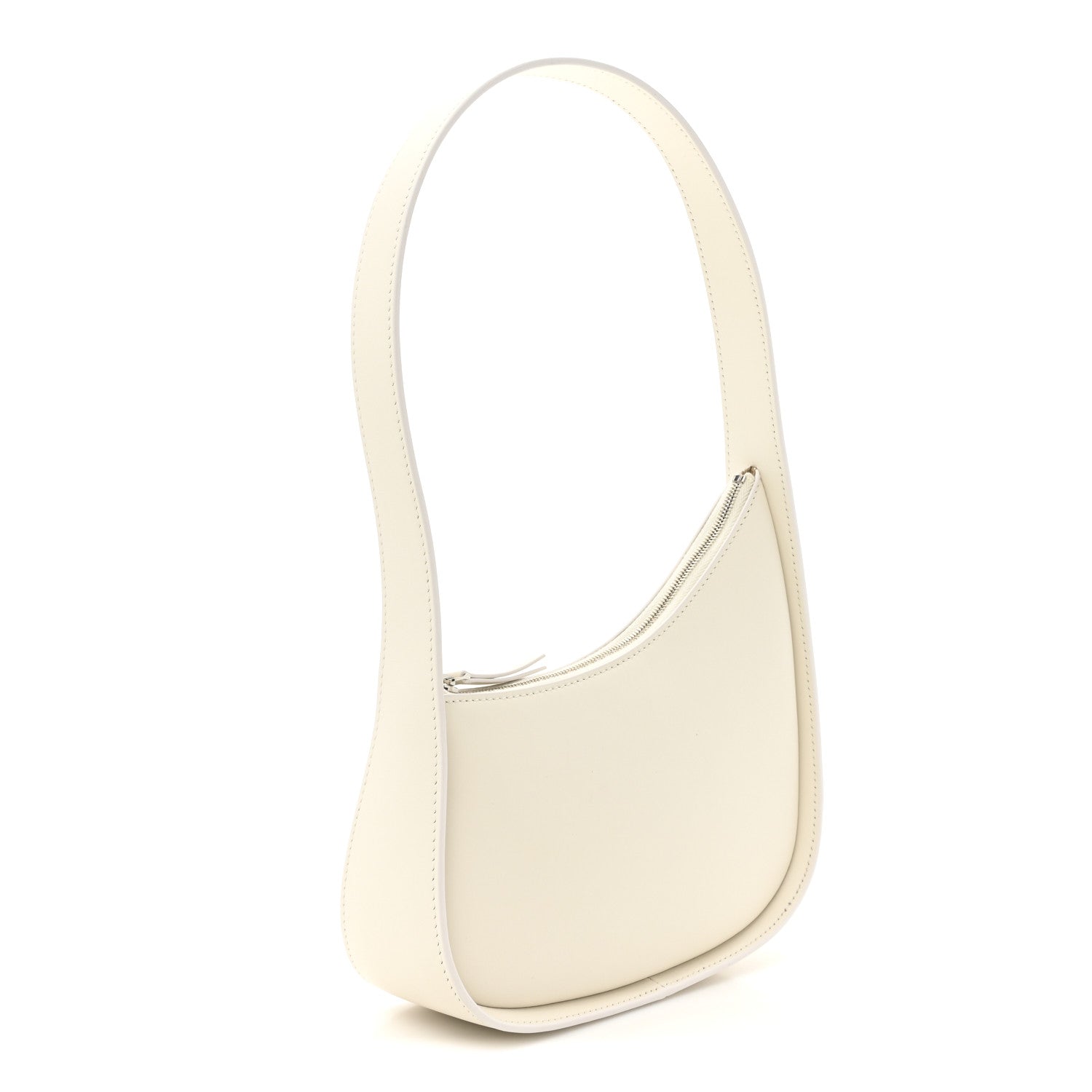 The Row Smooth Calfskin Half Moon Shoulder Bag New Ivory 3 of 9