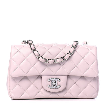 Chanel Lambskin Quilted Mini Rectangular Flap Light Purple 1 of 4