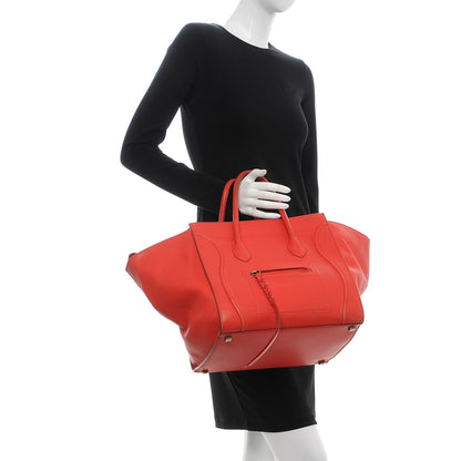 Celine Smooth Calfskin Medium Phantom Luggage Vermillion 2 of 17
