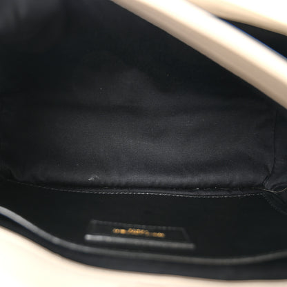 Saint Laurent Crinkled Calfskin Matelasse Monogram Baby Niki Chain Satchel Ivory 5 of 13