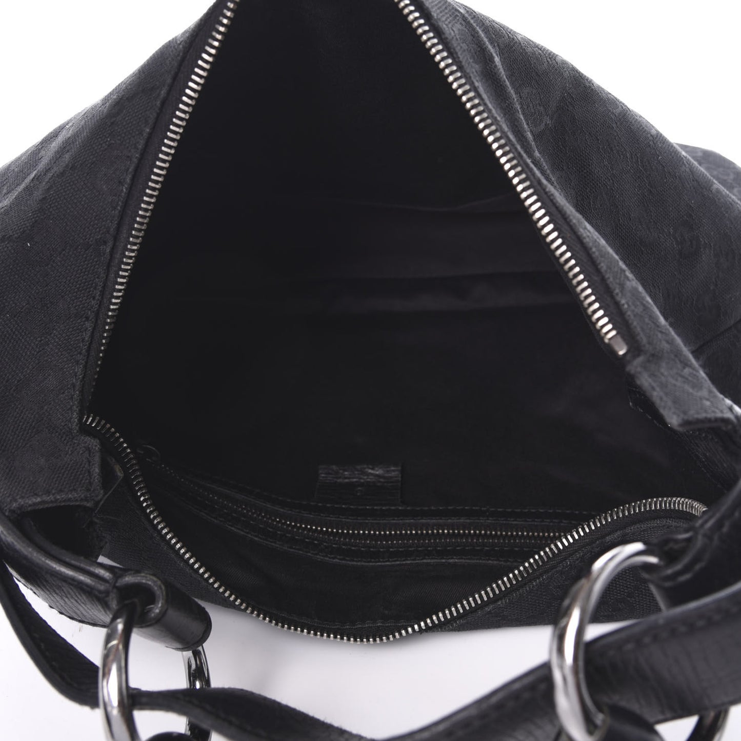 Monogram Large Horsebit Chain Hobo Black