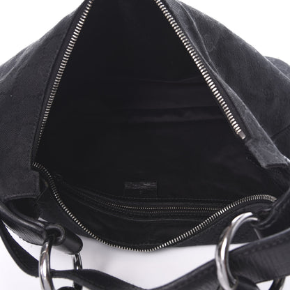 Gucci Monogram Large Horsebit Chain Hobo Black 5 of 10