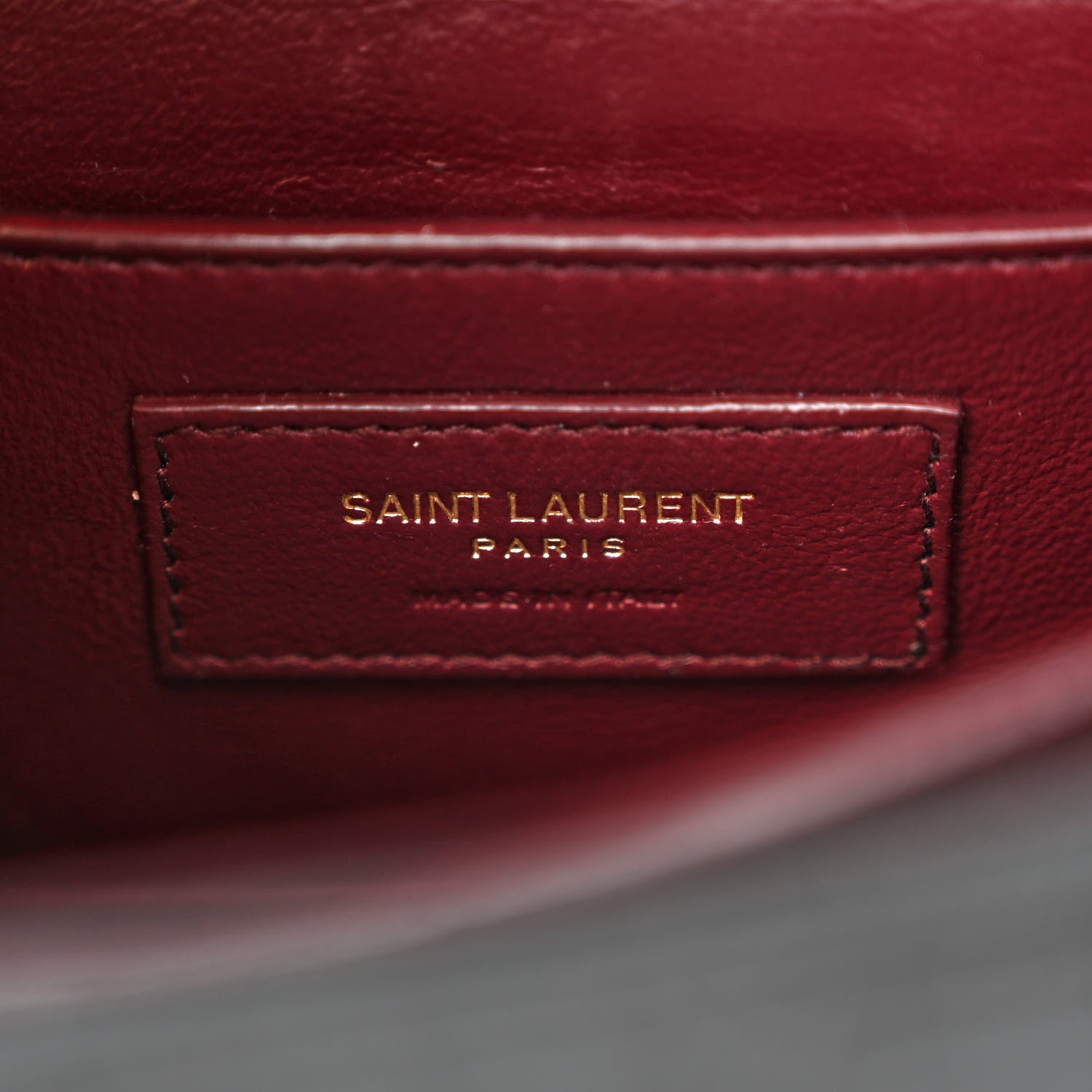 Saint Laurent Calfskin Crocodile Embossed Mini Classic Monogram Cassandra Top Handle Black 6 of 12