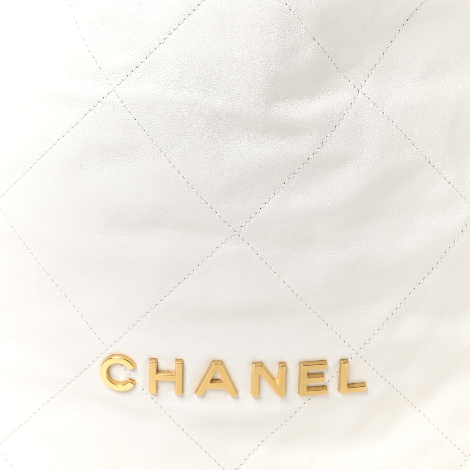 Chanel Shiny Calfskin Quilted Large Chanel 22 White 9 of 11