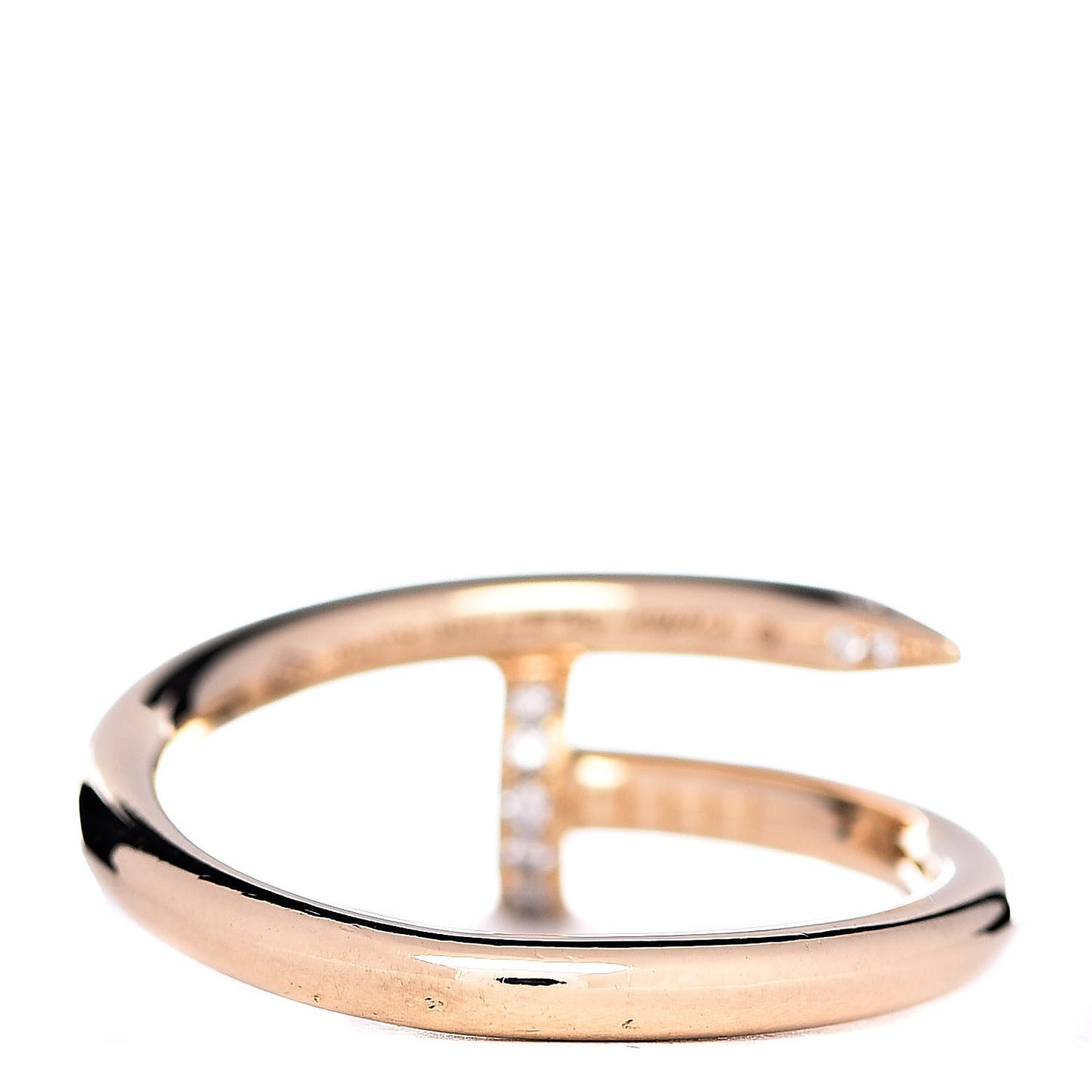 18K Yellow Gold Diamond Juste Un Clou Ring 62 10