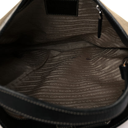 Prada Jacquard Logo Hobo Corda Bruciato 4 of 10