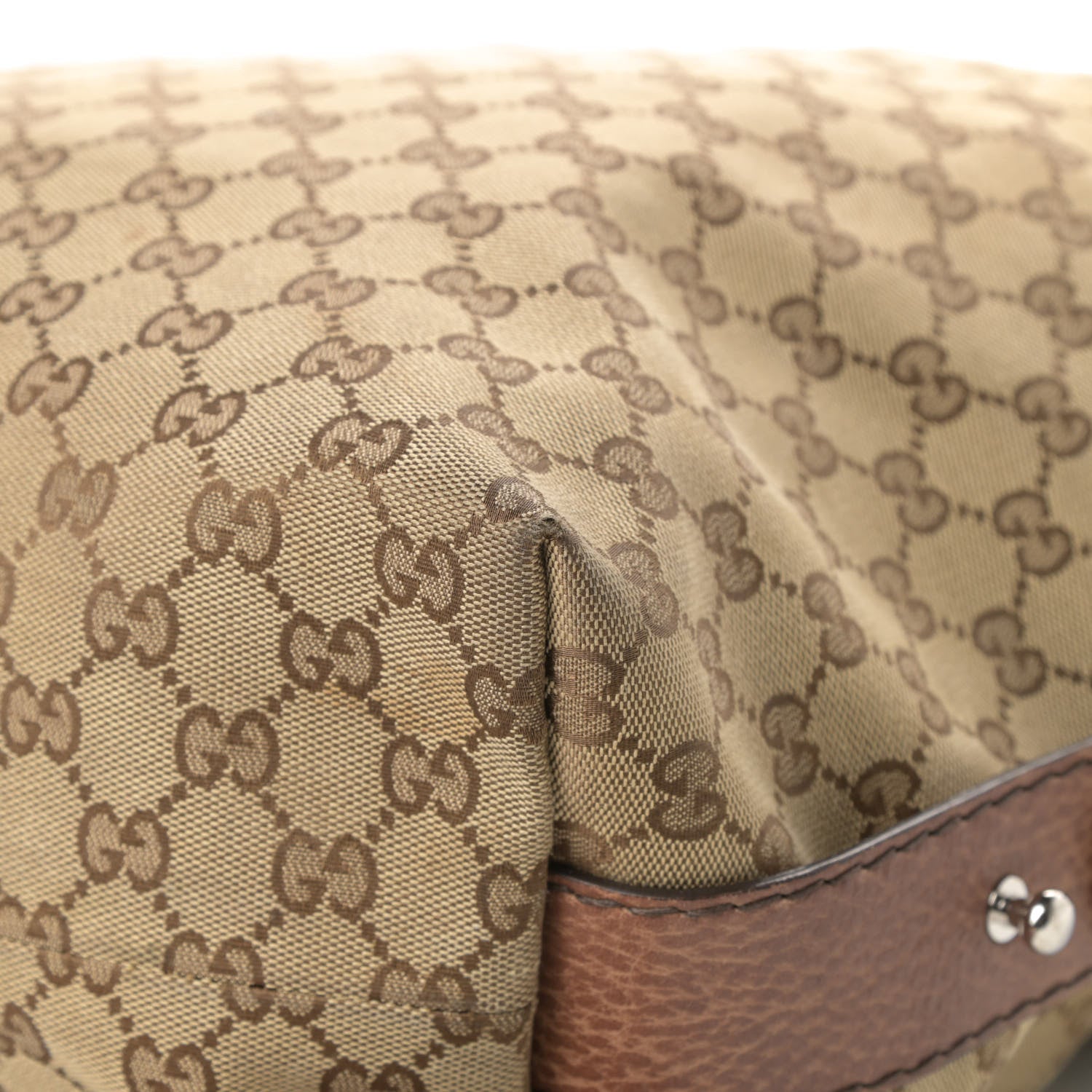 Gucci Monogram Large Bamboo Bar Tassel Shoulder Bag Brown 11 of 13