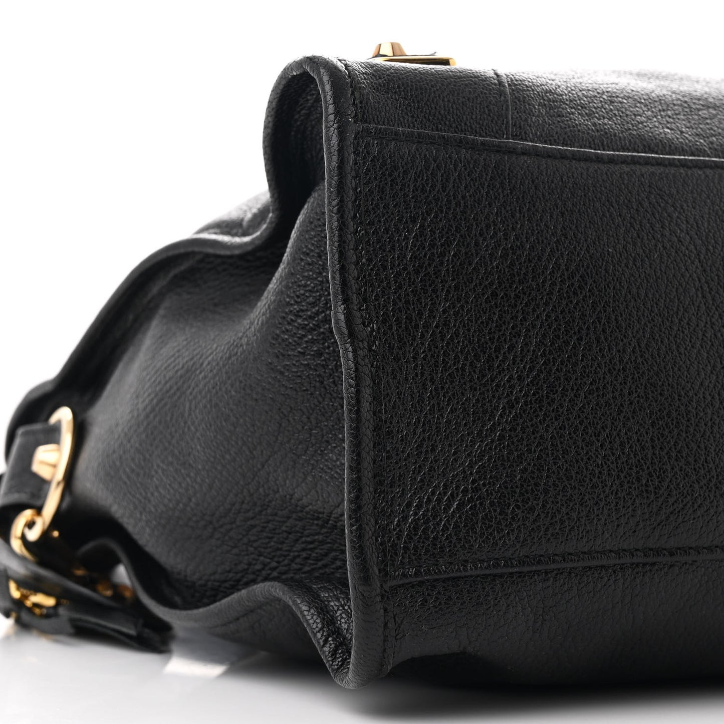 Chevre Gold Metallic Edge Hardware City Black