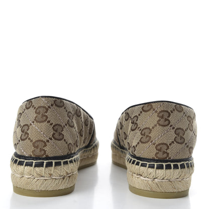 Gucci Monogram Matelasse Diagonal GG Marmont Espadrilles 36.5 Beige Ebony Black 6 of 10