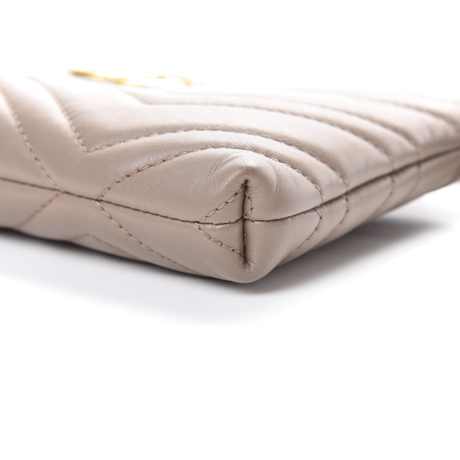 Gucci Calfskin Matelasse Mini GG Marmont Chain Bag Porcelain Rose 9 of 11