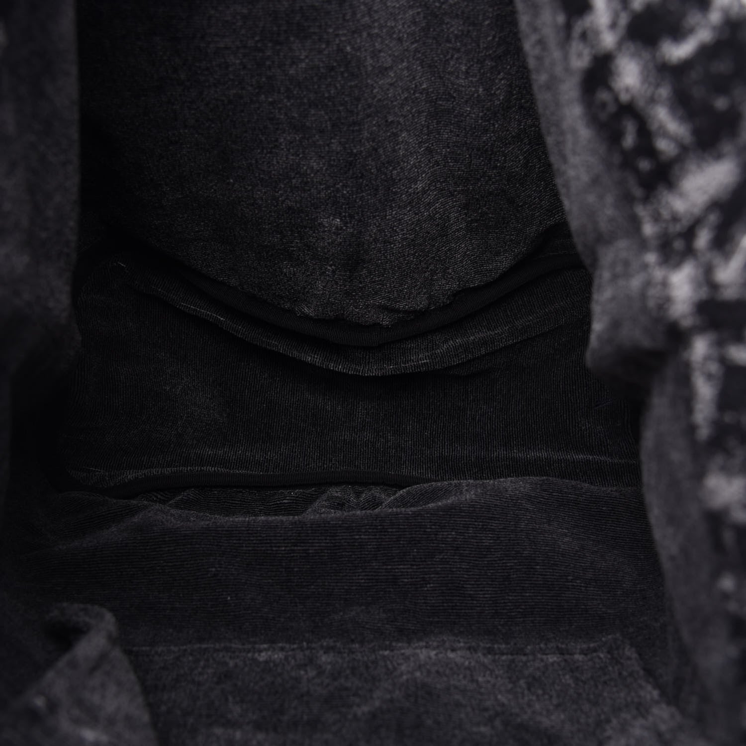 Chanel Terry Cotton CC Tote Black Grey 6 of 14