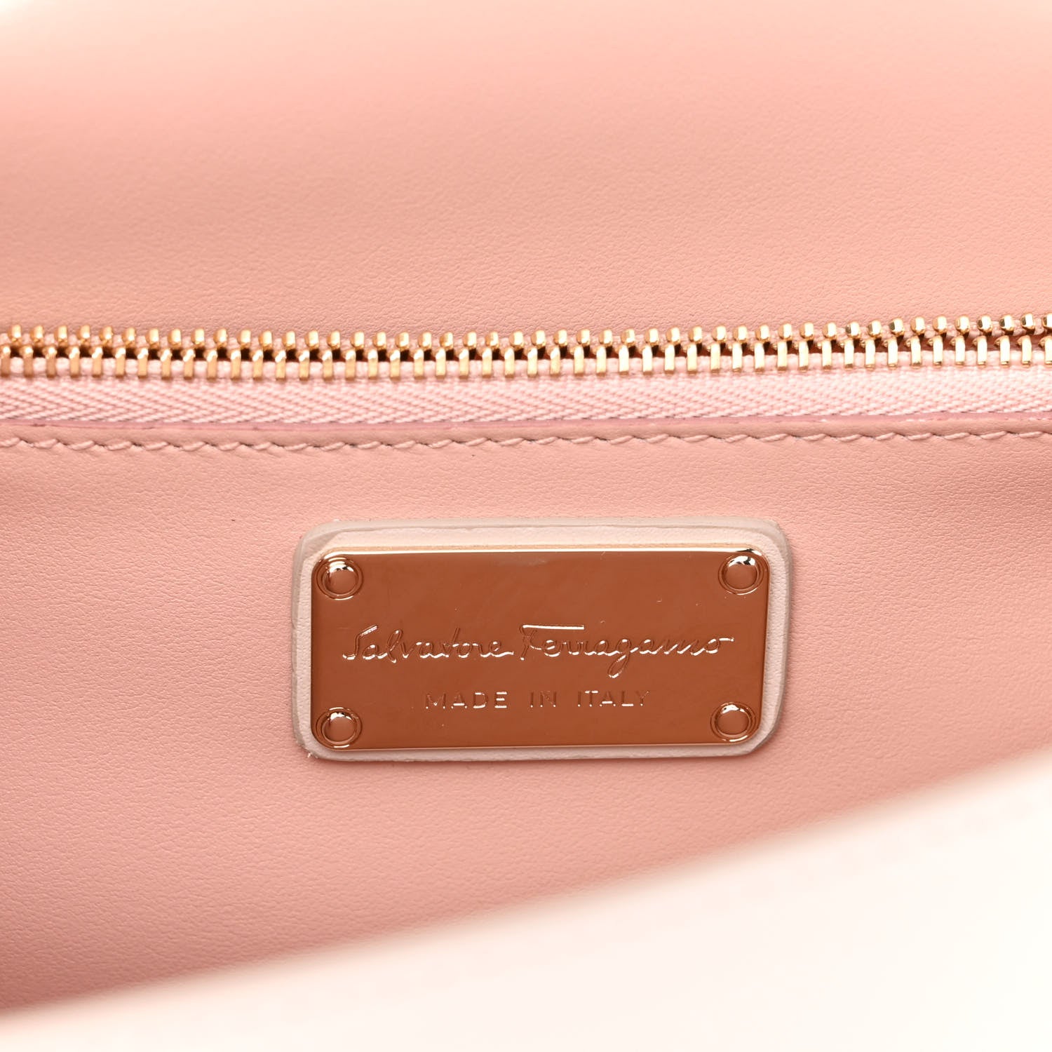 Salvatore Ferragamo Smooth Calfskin Vara Bow Chain Flap Crossbody Jasmine Flow Bonbon 6 of 10