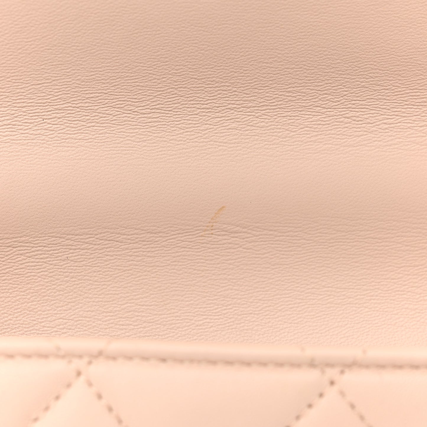 Lambskin Quilted Resin Bi-Color Chain Flap Bag Light Beige