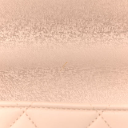 Chanel Lambskin Quilted Resin Bi-Color Chain Flap Bag Light Beige 12 of 15