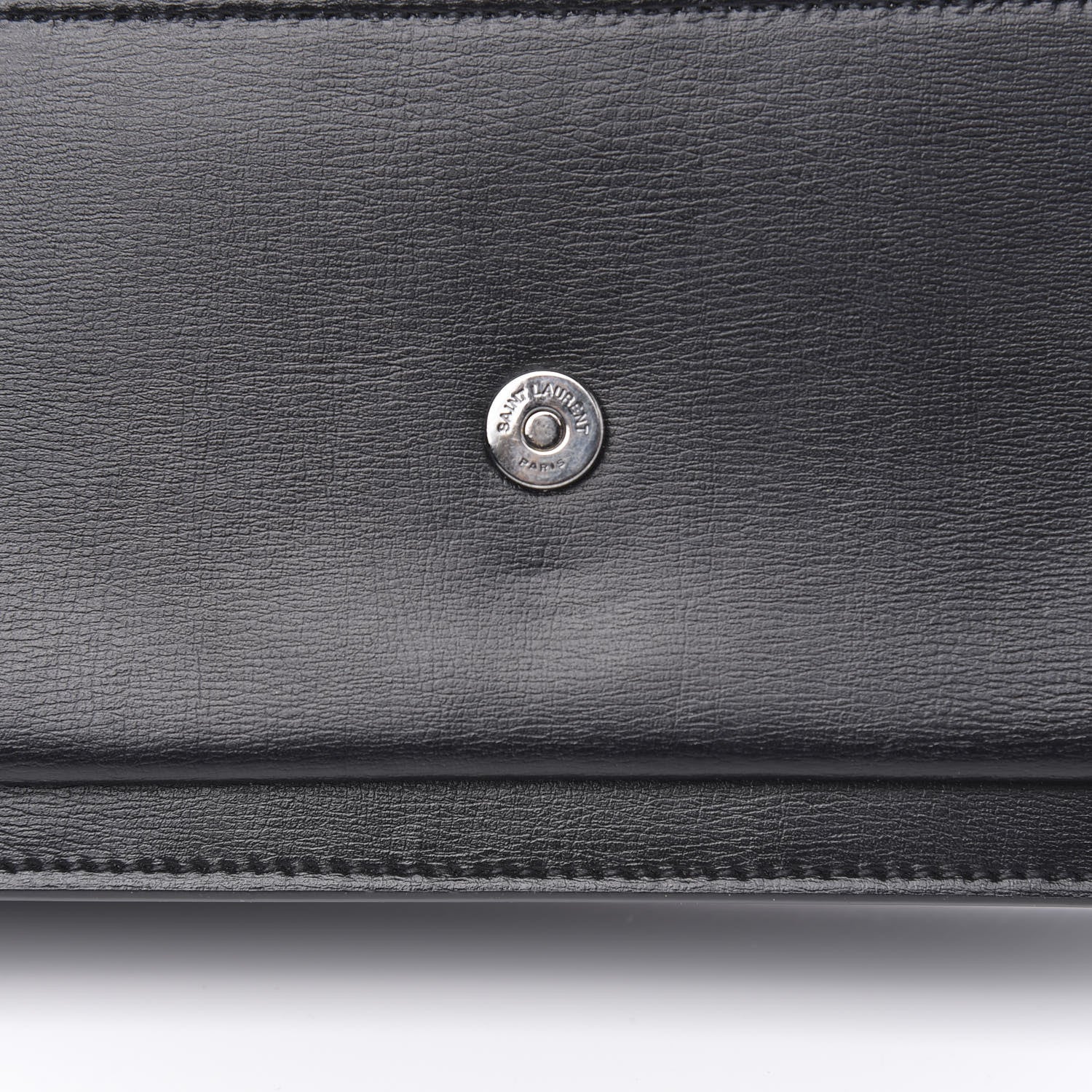 Saint Laurent Calfskin Monogram Sunset Chain Wallet Black 7 of 11