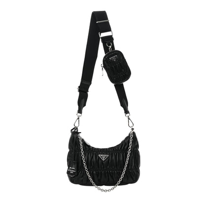 Prada Nappa Gaufre Re-Edition 2005 Shoulder Bag Black 1 of 12