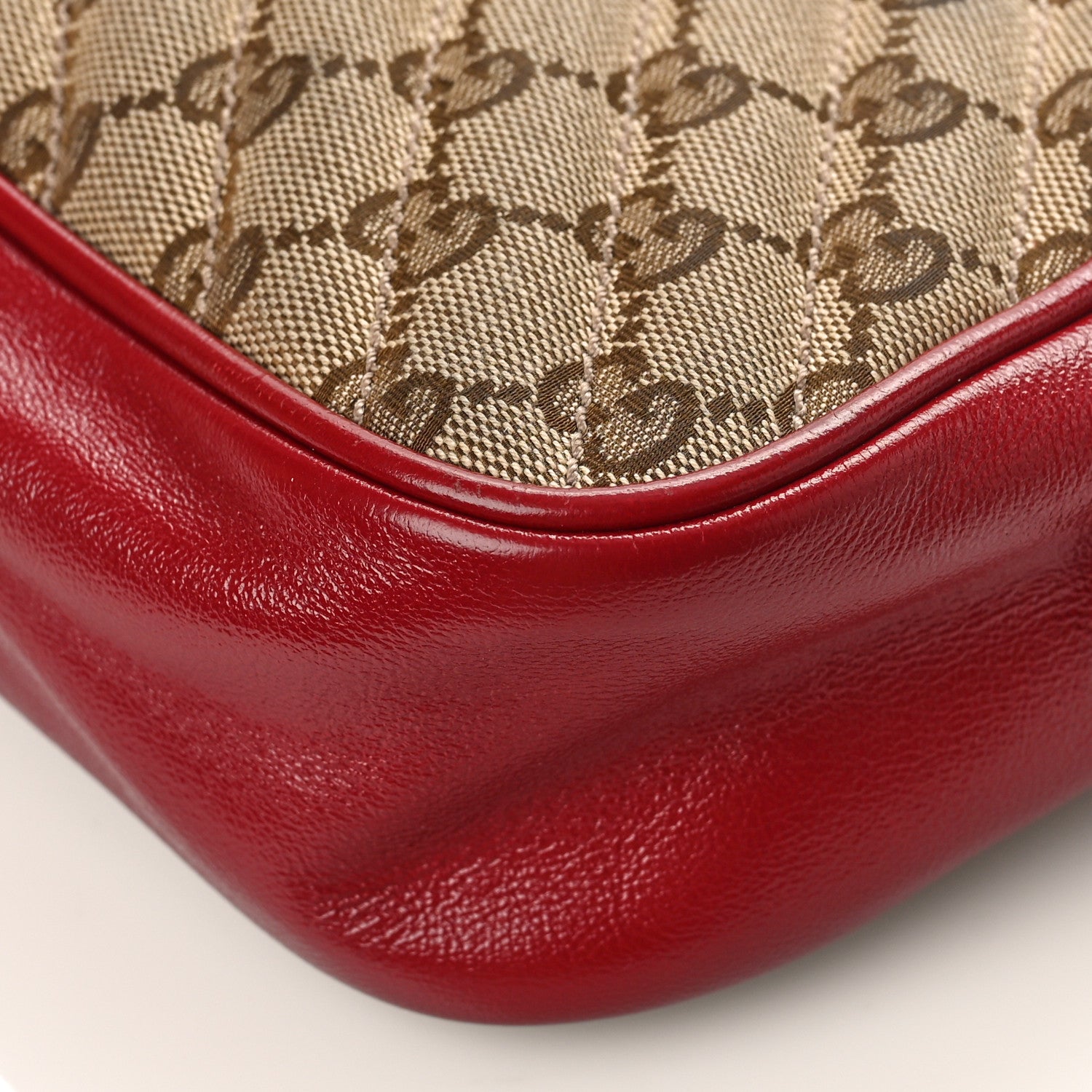 Gucci Monogram Azalea Calfskin Matelasse Diagonal Small GG Marmont Chain Shoulder Bag Beige Ebony New Cherry Red 11 of 14