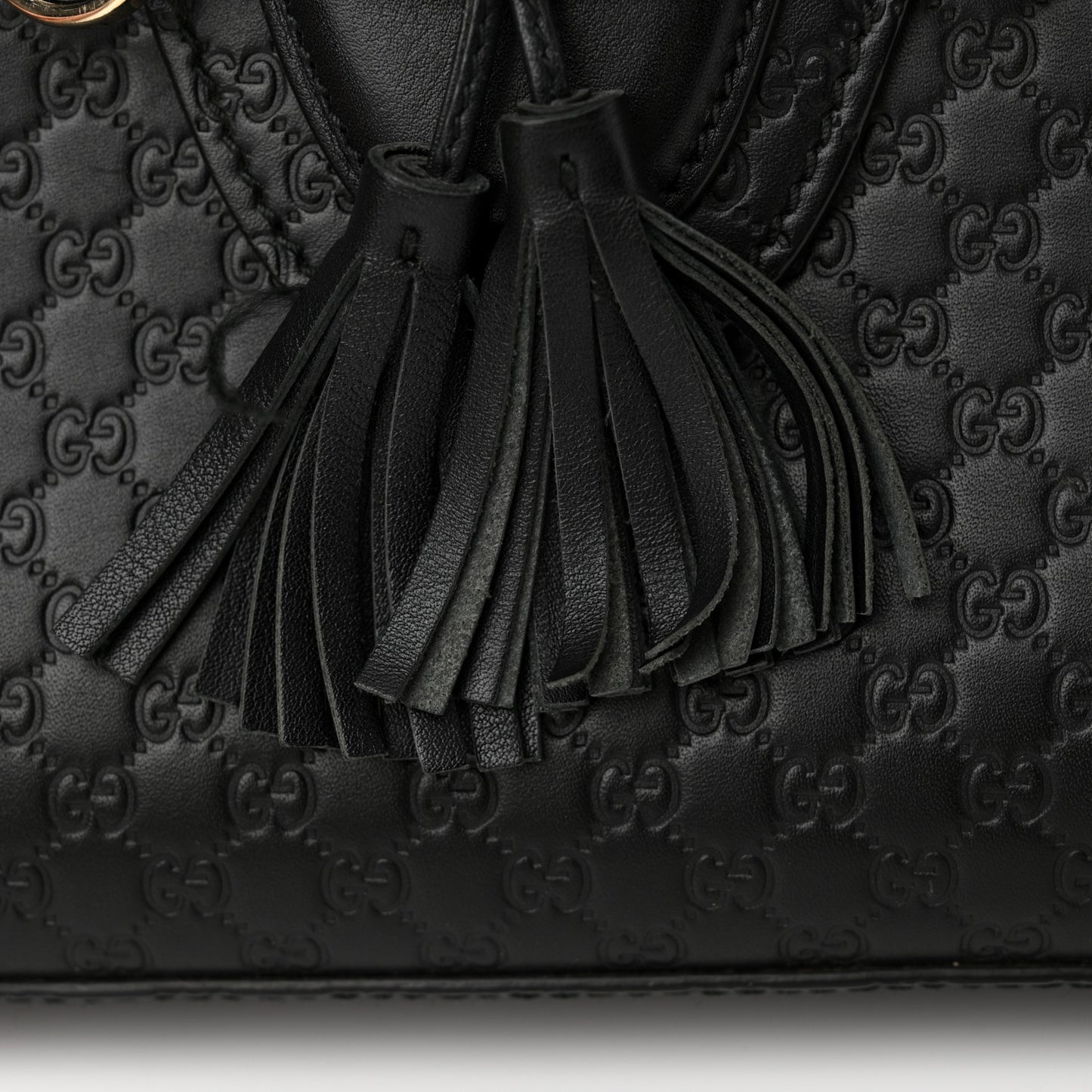 Microguccissima Medium Emily Chain Shoulder Bag Black