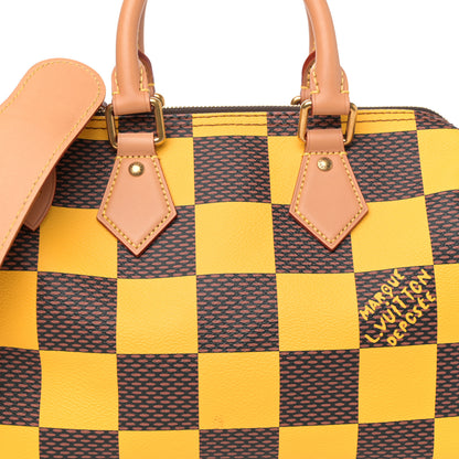 Louis Vuitton Damier Pop Speedy Bandouliere 25 Jaune Mat 7 of 11