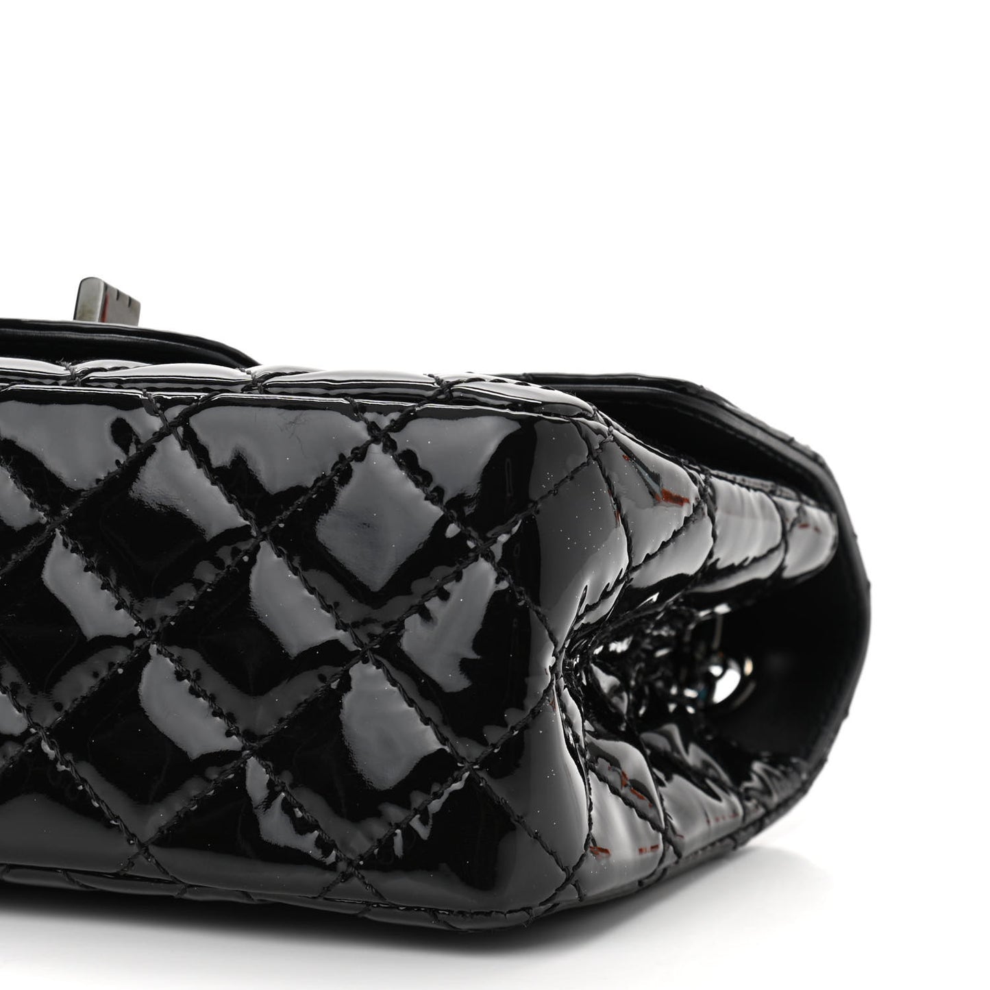 Patent Calfskin Quilted 2.55 Reissue Mini Flap So Black