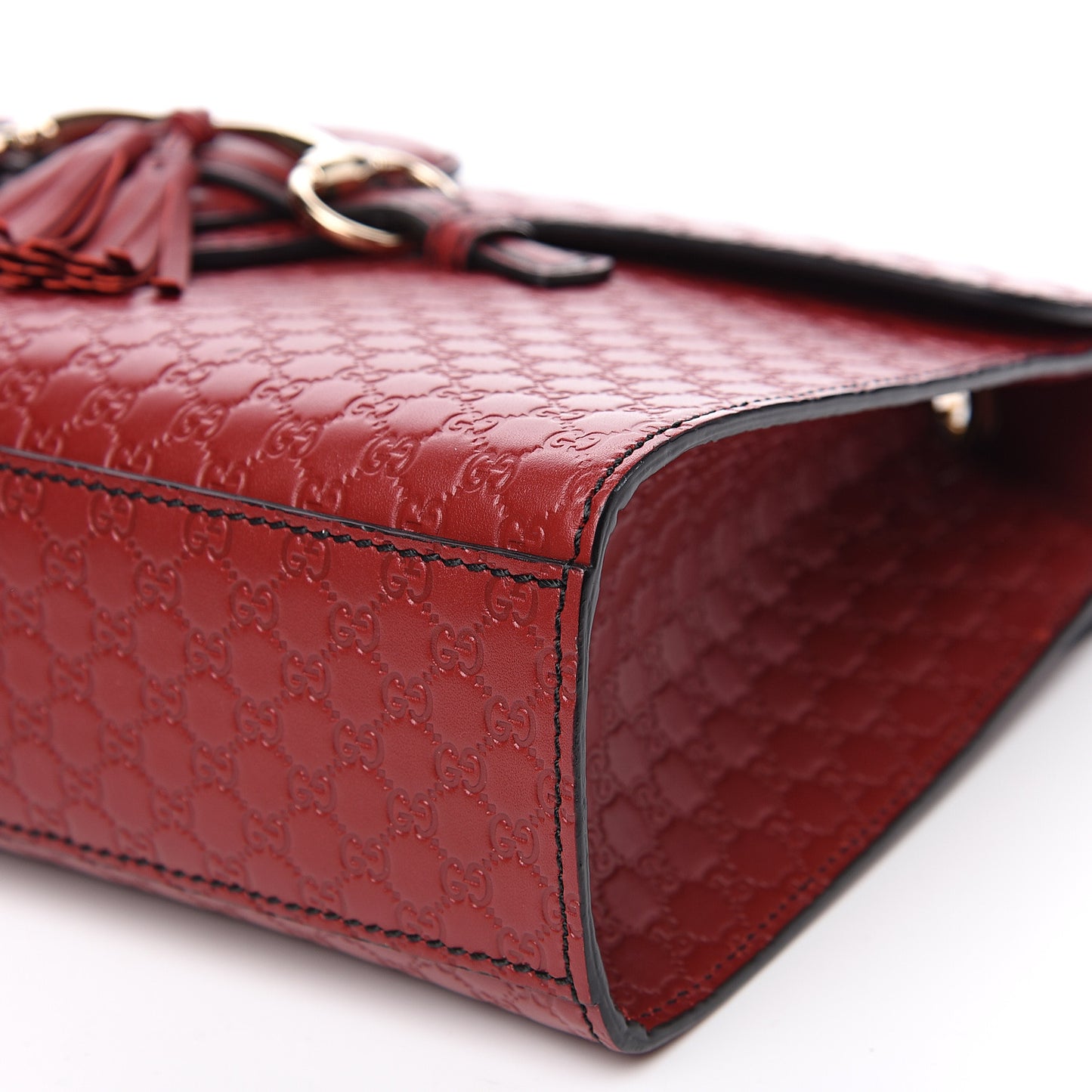 Microguccissima Medium Emily Chain Shoulder Bag Red