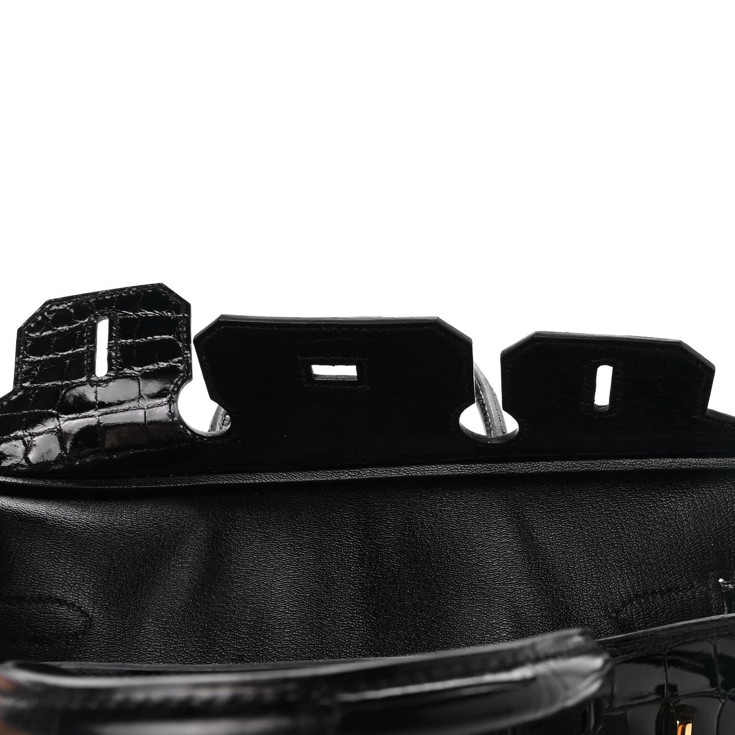 Hermes Shiny Niloticus Crocodile Birkin 30 Black 16 of 33